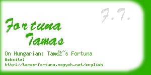 fortuna tamas business card